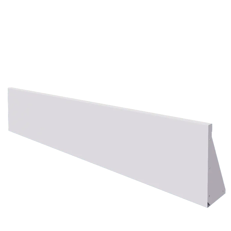 Stål støttemur - Lige ud - 200 x 40 cm - RAL9010 mat (hvid)