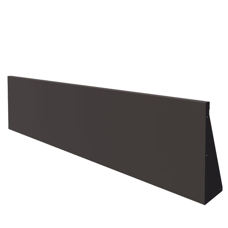 Stål støttemur - Lige ud - 200 x 50 cm - RAL7016 mat (antracitgrå)