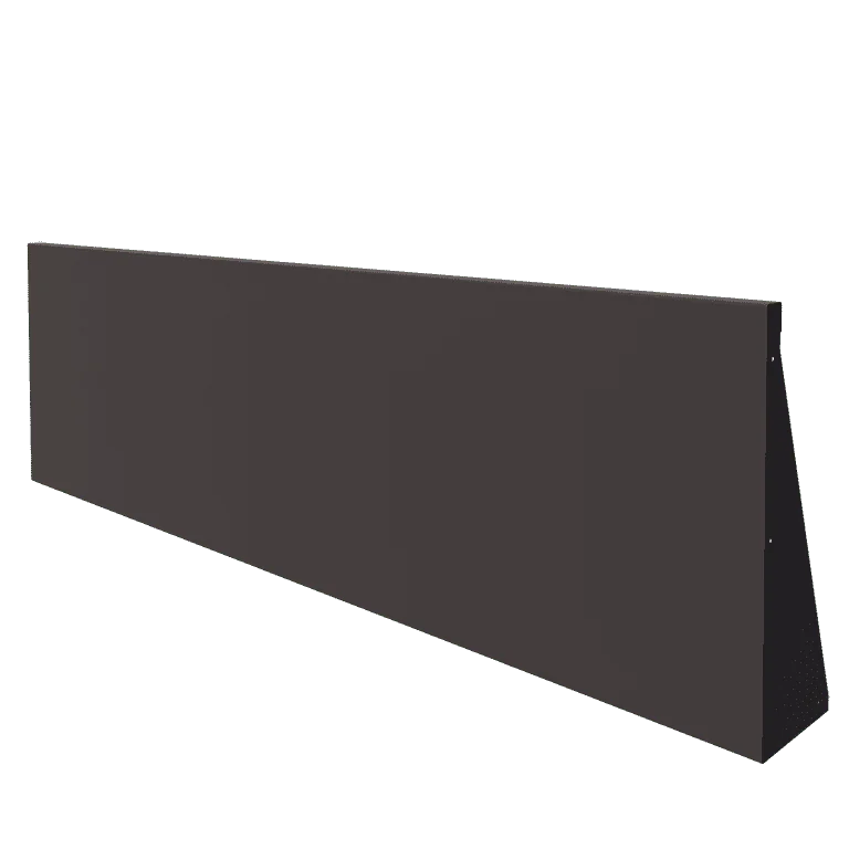 Stål støttemur - Lige ud - 200 x 60 cm - RAL7016 mat (antracitgrå)
