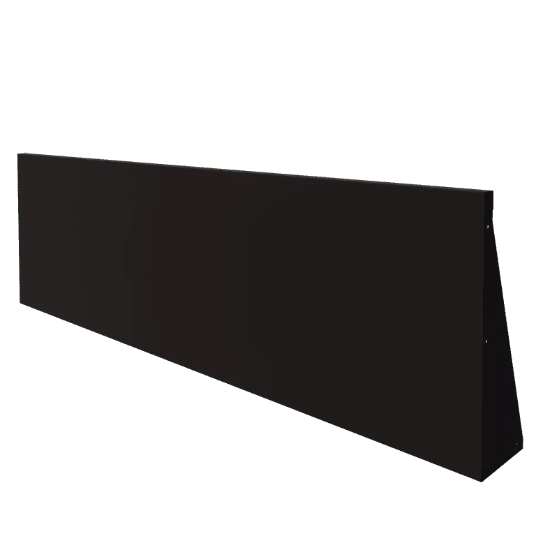 Stål støttemur - Lige ud - 200 x 60 cm - RAL9005 mat (sort)