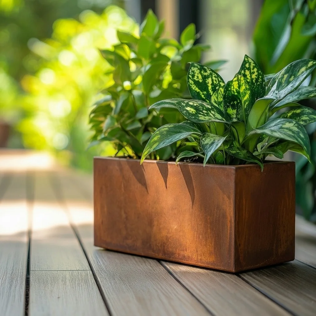 Cortenstål plantekasse - Rektangel - 120 x 60 x 80 cm - Uden bundplade