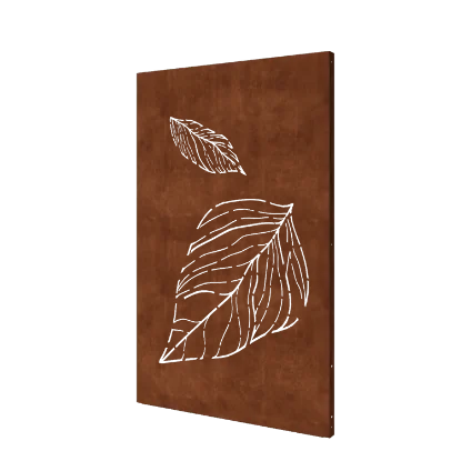 Cortenstål dekorativt panel - Blade 2 - 120 x 6 x 190 cm