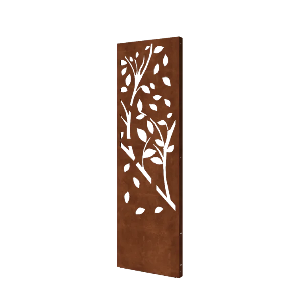Cortenstål dekorativt panel - Træ - Deel 4 - 60 x 6 x 190 cm