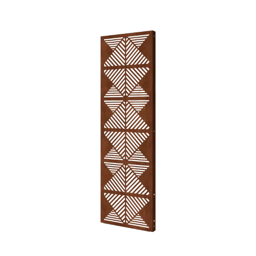 Cortenstål dekorativt panel - Linjer 2 - 60 x 6 x 190 cm