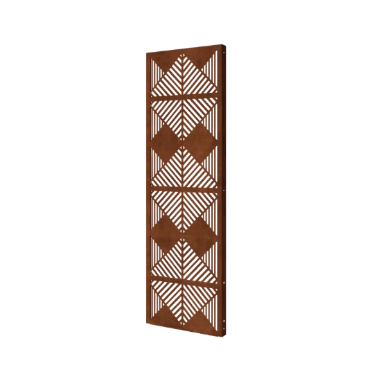 Cortenstål dekorativt panel - Linjer 3 - 60 x 6 x 190 cm