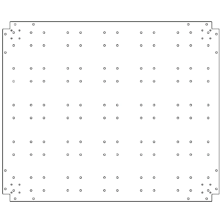 Bundplade i galvaniseret stål - 100 x 120 cm