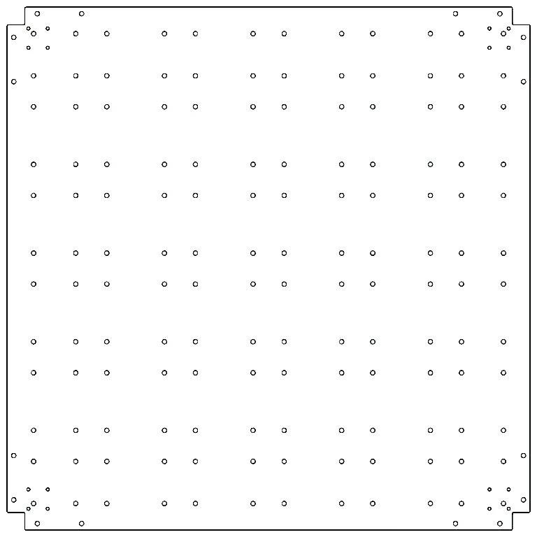 Bundplade i galvaniseret stål - 120 x 120 cm