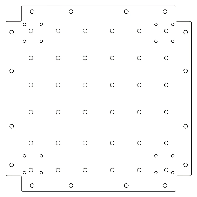 Bundplade i galvaniseret stål - 50 x 50 cm