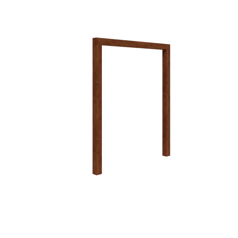 Cortenstål pergola - Lige ud - 200 x 230 cm - Uden betonfod