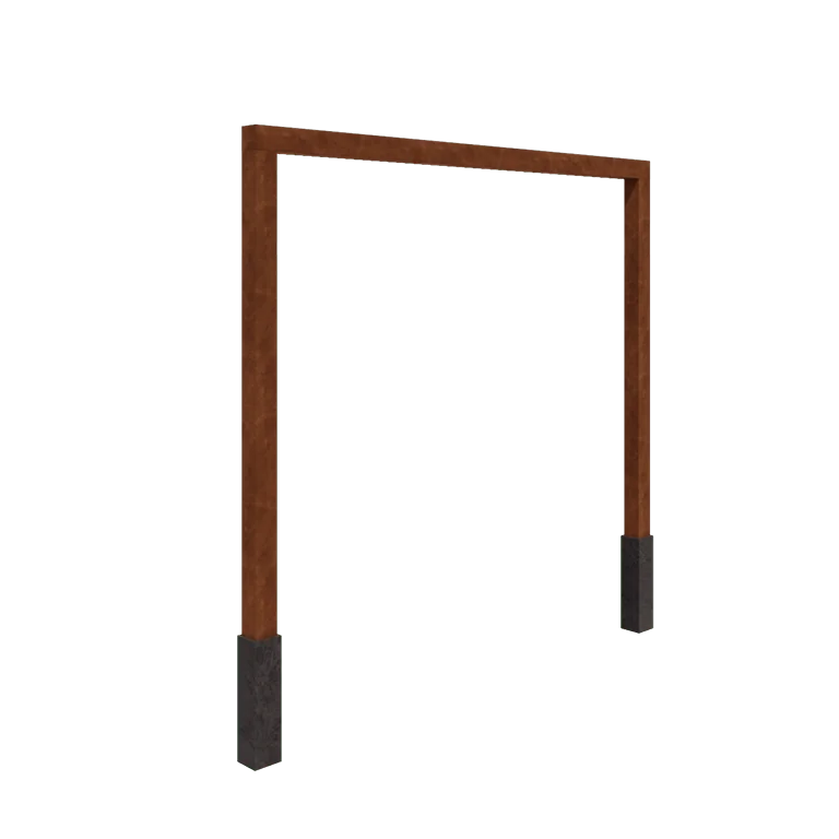 Cortenstål pergola - Lige ud - 300 x 230 cm - Med betonfod