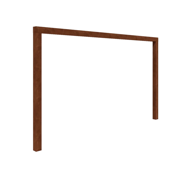 Cortenstål pergola - Lige ud - 400 x 230 cm - Uden betonfod
