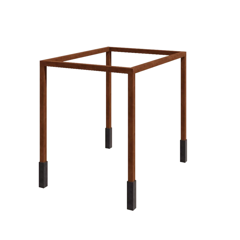 Cortenstål pergola - Rektangel - 324 x 250 x 230 cm - Med betonfod