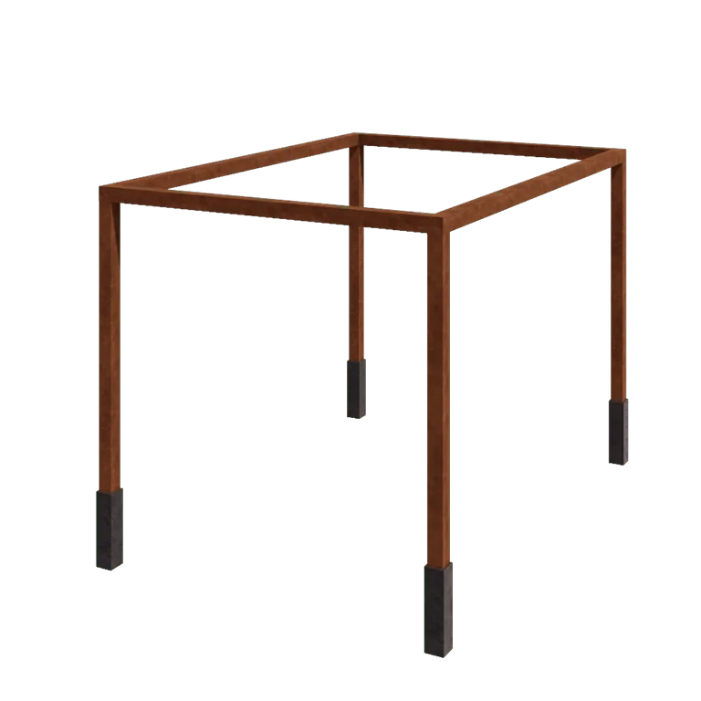 Cortenstål pergola - Rektangel - 424 x 300 x 230 cm - Med betonfod