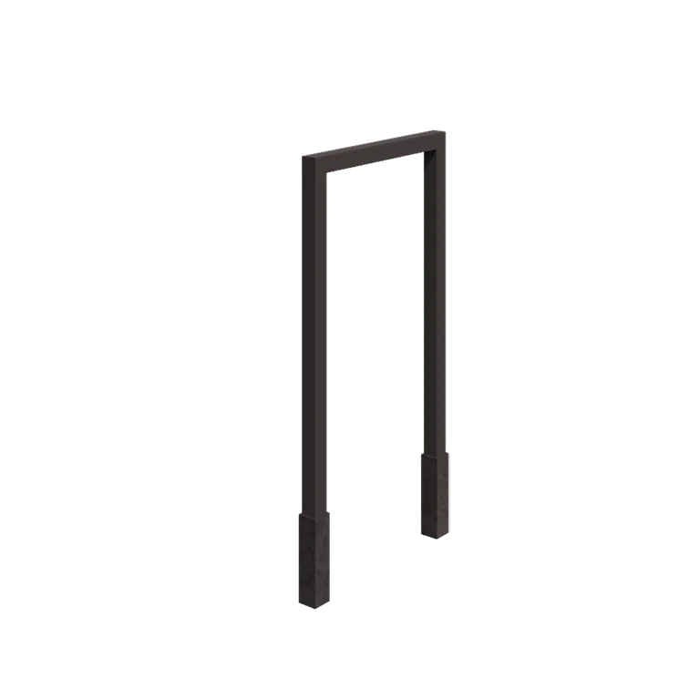 Stål pergola - Lige ud - 150 x 230 cm - RAL7016 mat (antracitgrå) - Med betonfod
