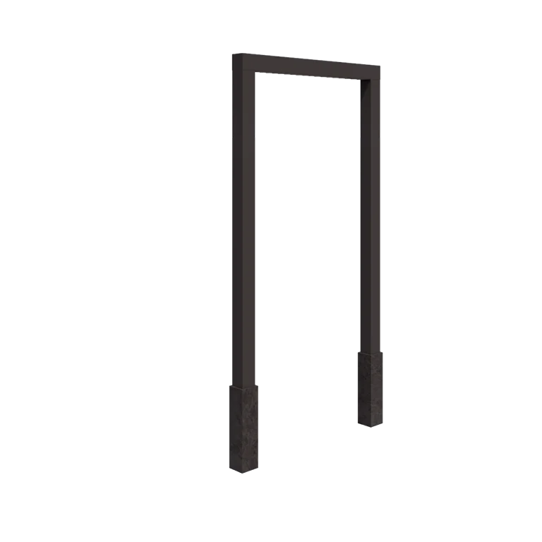 Stål pergola - Lige ud - 200 x 230 cm - Andre RAL-farve - Med betonfod