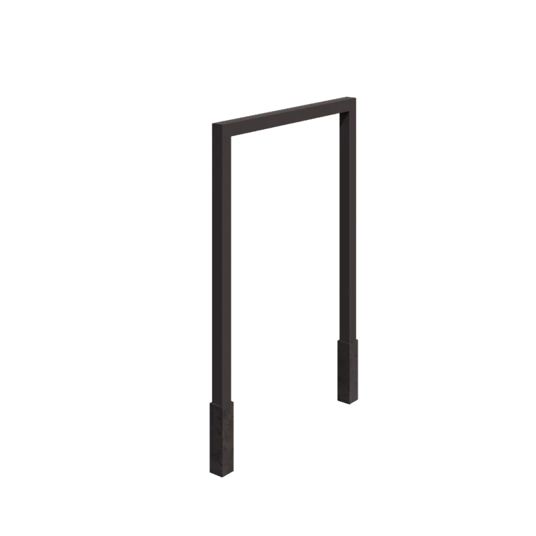 Stål pergola - Lige ud - 200 x 230 cm - RAL7016 mat (antracitgrå) - Med betonfod
