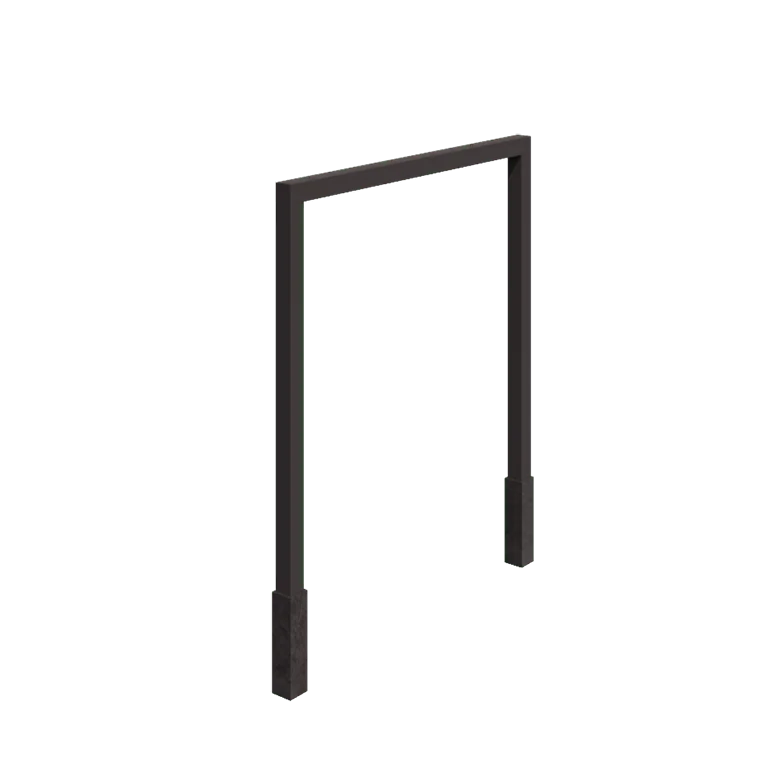 Stål pergola - Lige ud - 250 x 230 cm - RAL7016 mat (antracitgrå) - Med betonfod
