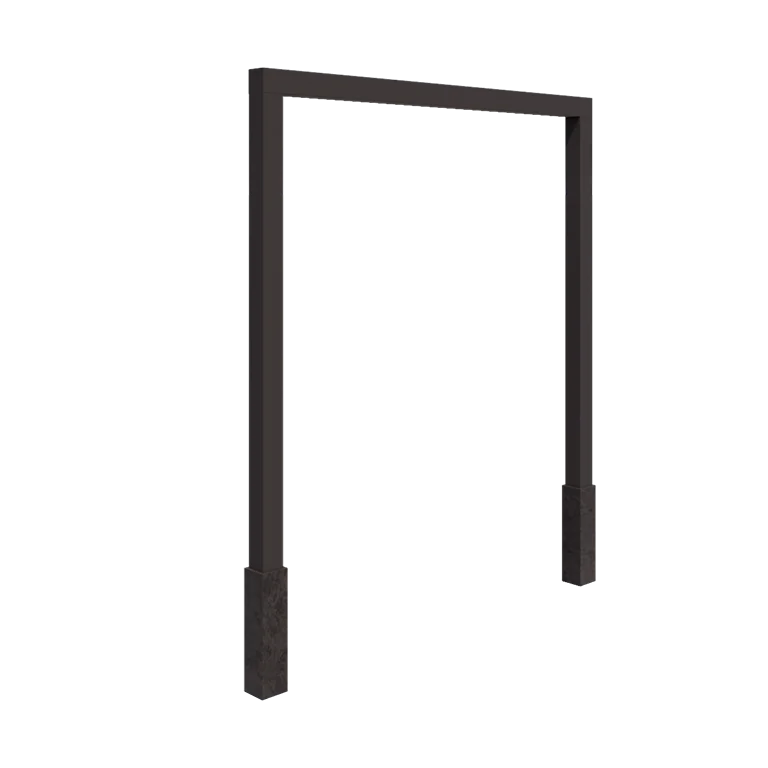 Stål pergola - Lige ud - 250 x 230 cm - Andre RAL-farve - Med betonfod