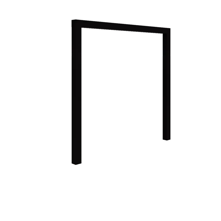 Stål pergola - Lige ud - 250 x 230 cm - RAL9005 mat (sort) - Uden betonfod