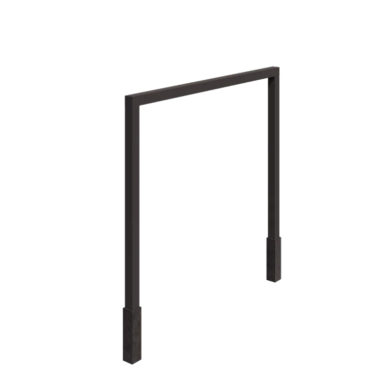 Stål pergola - Lige ud - 300 x 230 cm - RAL7016 mat (antracitgrå) - Med betonfod