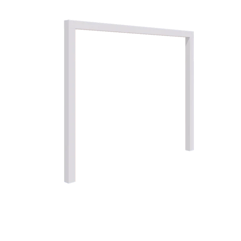 Stål pergola - Lige ud - 300 x 230 cm - RAL9010 mat (hvid) - Uden betonfod