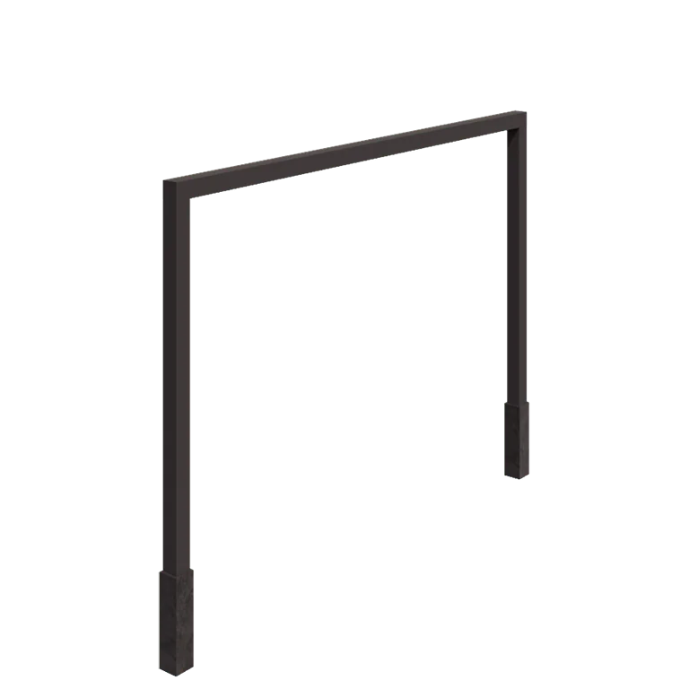 Stål pergola - Lige ud - 400 x 230 cm - RAL7016 mat (antracitgrå) - Med betonfod
