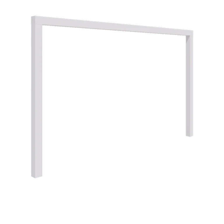 Stål pergola - Lige ud - 400 x 230 cm - RAL9010 mat (hvid) - Uden betonfod
