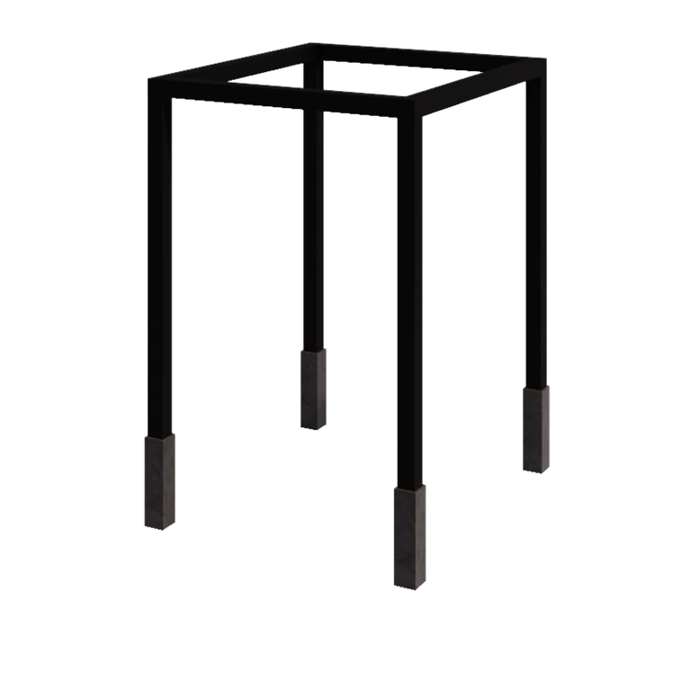 Stål pergola - Firkant - 224 x 200 x 230 cm - RAL9005 mat (sort) - Med betonfod