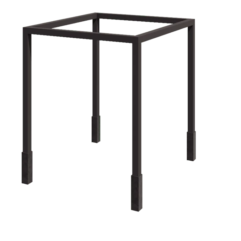 Stål pergola - Firkant - 274 x 250 x 230 cm - Andre RAL-farve - Med betonfod