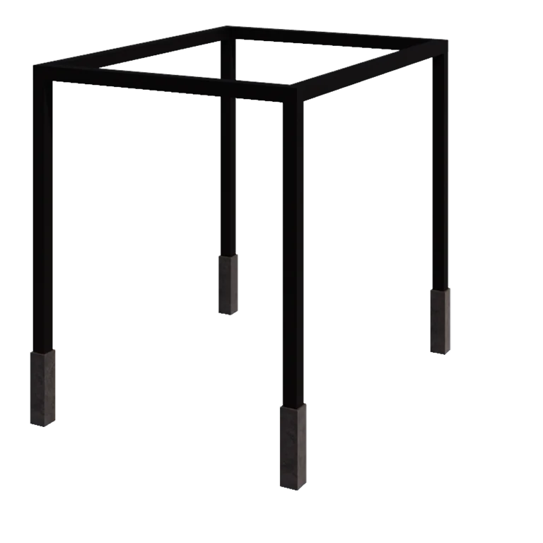 Stål pergola - Rektangel - 324 x 250 x 230 cm - RAL9005 mat (sort) - Med betonfod