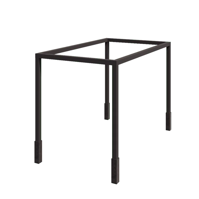 Stål pergola - Rektangel - 424 x 250 x 230 cm - RAL7016 mat (antracitgrå) - Med betonfod