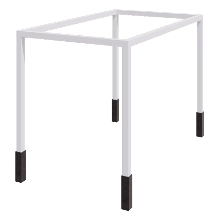 Stål pergola - Rektangel - 424 x 250 x 230 cm - RAL9010 mat (hvid) - Med betonfod
