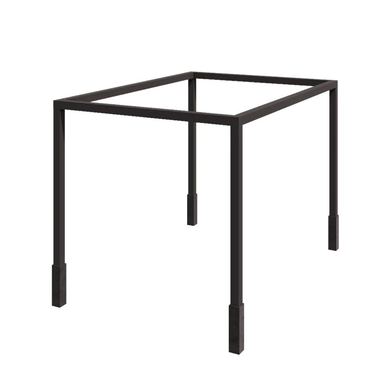 Stål pergola - Rektangel - 424 x 300 x 230 cm - RAL7016 mat (antracitgrå) - Med betonfod