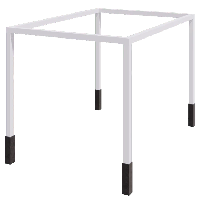 Stål pergola - Rektangel - 424 x 300 x 230 cm - RAL9010 mat (hvid) - Med betonfod