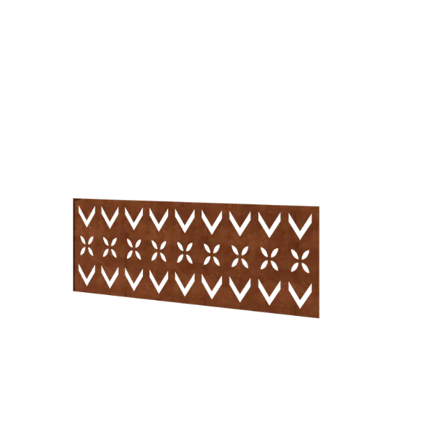 Cortenstål hegn H - Panel V - 120 x 47,5 cm