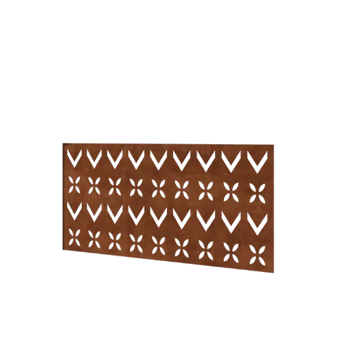 Cortenstål hegn H - Panel V - 120 x 63,3 cm