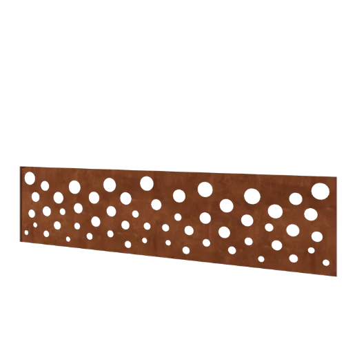 Cortenstål hegn H - Panel B - 180 x 47,5 cm