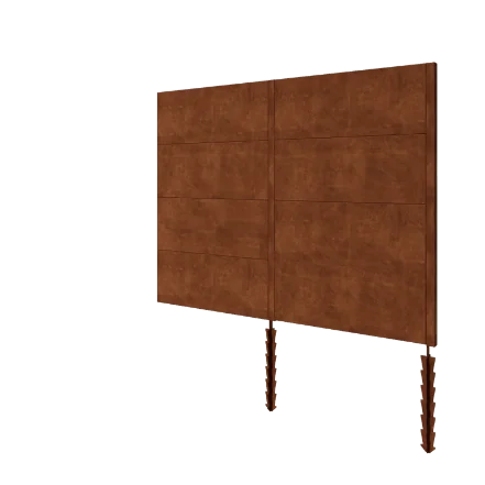 Cortenstål hegn H4 - Komplet sæt - 252 x 6 x 190 cm
