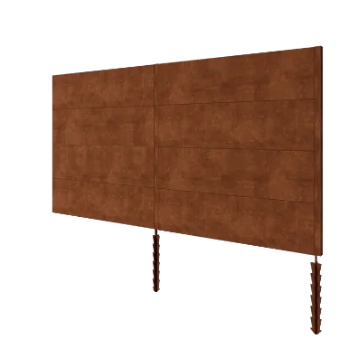 Cortenstål hegn H4 - Komplet sæt - 372 x 6 x 190 cm
