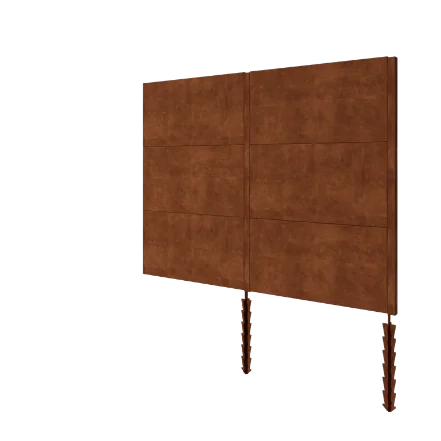 Cortenstål hegn H3 - Komplet sæt - 252 x 6 x 190 cm