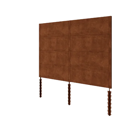 Cortenstål hegn H4 - Komplet sæt - 258 x 6 x 190 cm