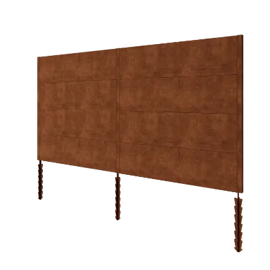 Cortenstål hegn H4 - Komplet sæt - 378 x 6 x 190 cm