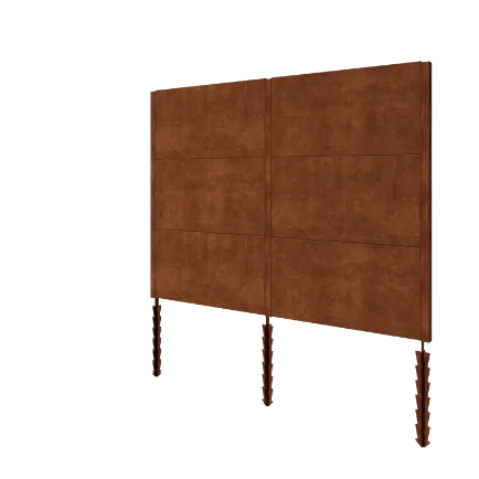 Cortenstål hegn H3 - Komplet sæt - 258 x 6 x 190 cm