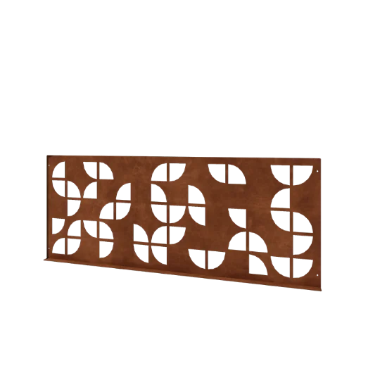 Cortenstål pyntehegn G - Panel - 149 x 3 x 60 cm