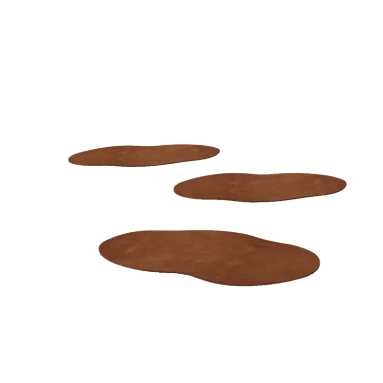 Cortenstål trædesten - Organisk - 50 x 25 cm